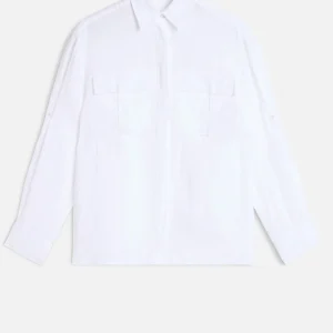 UTILITY LONG SLEEVE SHIRT in Linen White