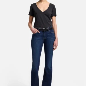 Pima Cotton Easy V-Neck Tee in Moonless Night