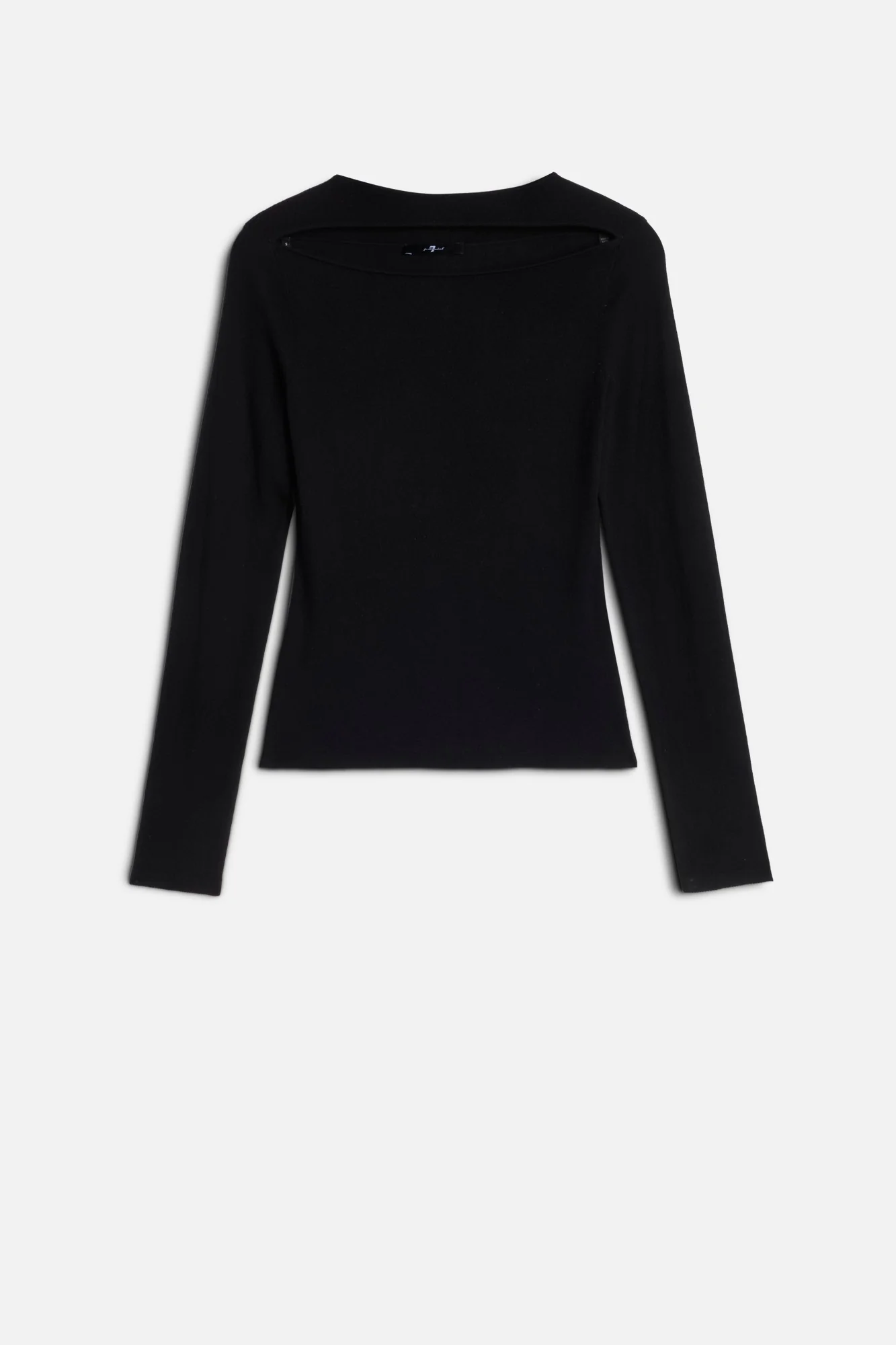 Cashmere Blend Cutout Sweater in Black