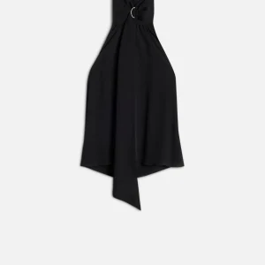 Silk Halter Top in Black