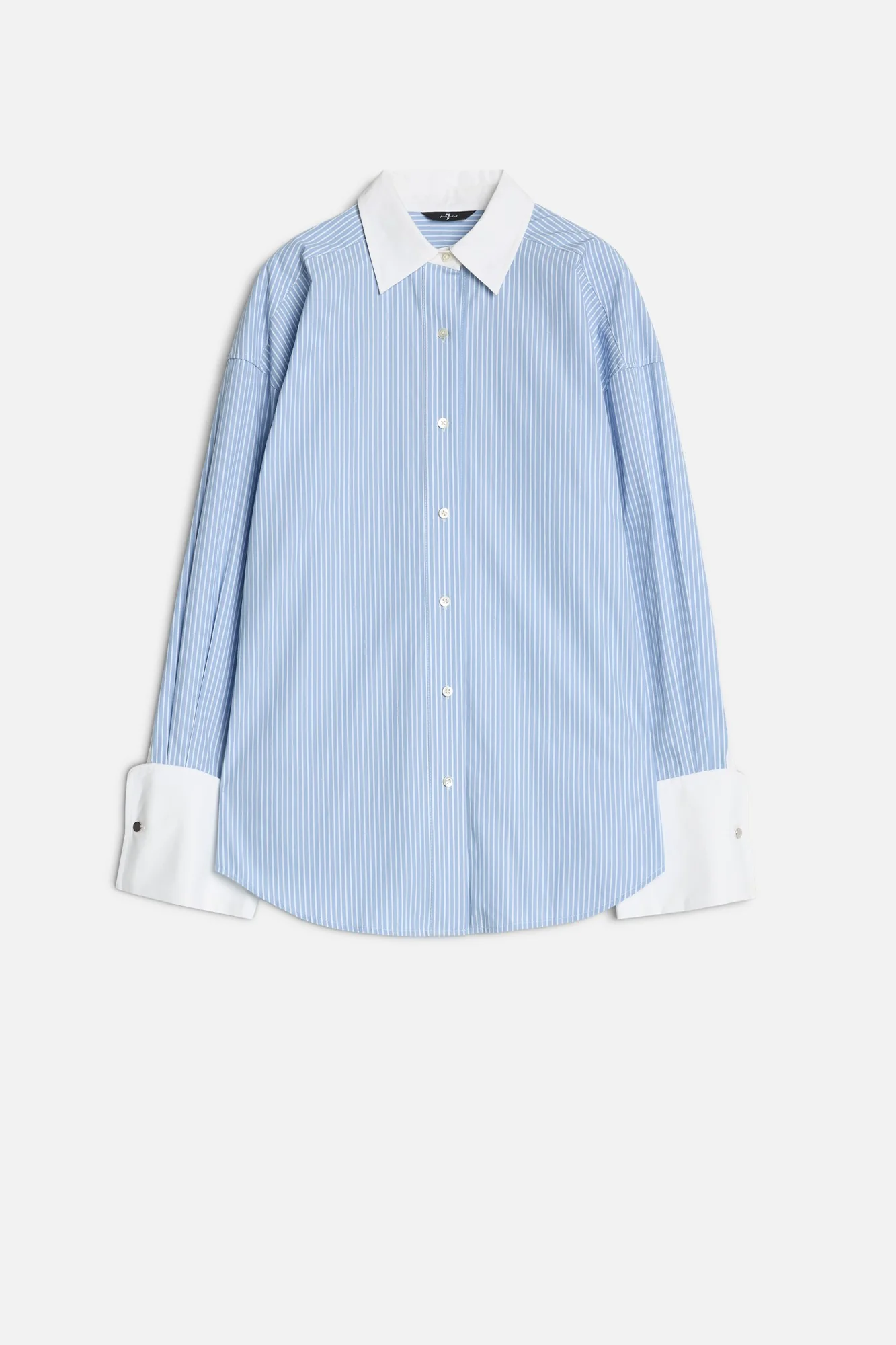 Poplin Oversized Shirt in Pinstripes