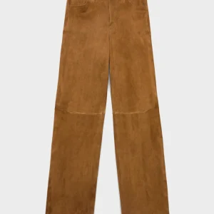 STOVEPIPE STRAIGHT in Suede Cognac
