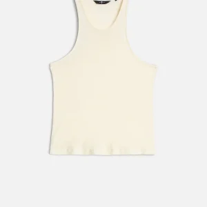 Racer Front Tank in White
