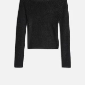 Boatneck Sweater in Black Lurex