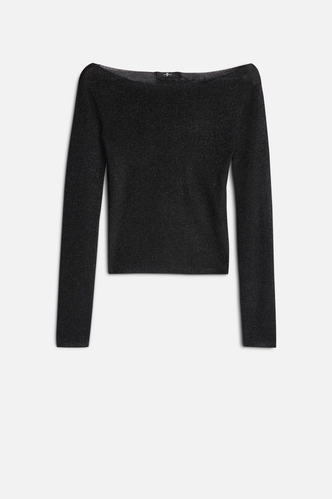 Boatneck Sweater in Black Lurex