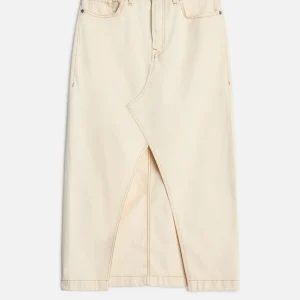 Denim Midi Skirt in Solitary Star