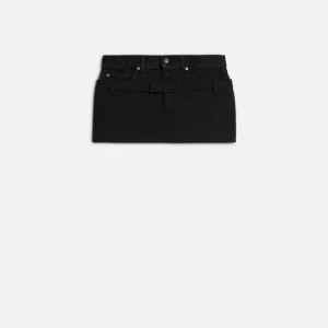 Double Waist Skirt in Black
