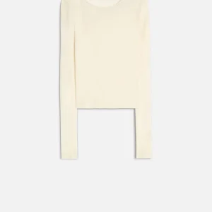 Long Sleeve Crew in White