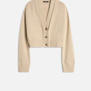 DOUBLE CARDIGAN in Wool Blend Moonbeam