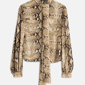 BALLOON SLEEVE BLOUSE in Viscose Snake