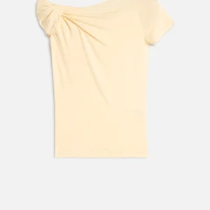 TWISTED SHOULDER TEE in Lyocell Glaze