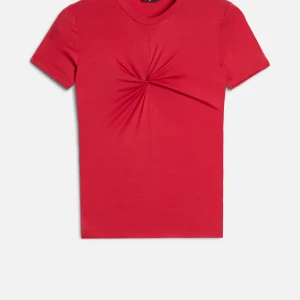 TWISTED TEE in Lyocell Firey Red