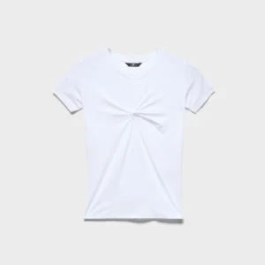 TWISTED TEE in Lyocell Optical White