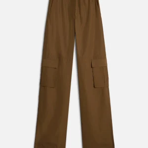 CARGO WIDE LEG PANT in Poplin Toffee