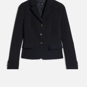 FITTED BLAZER in Wool Blend Dark Navy