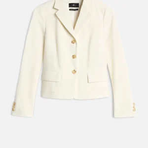 FITTED BLAZER in Wool Blend White