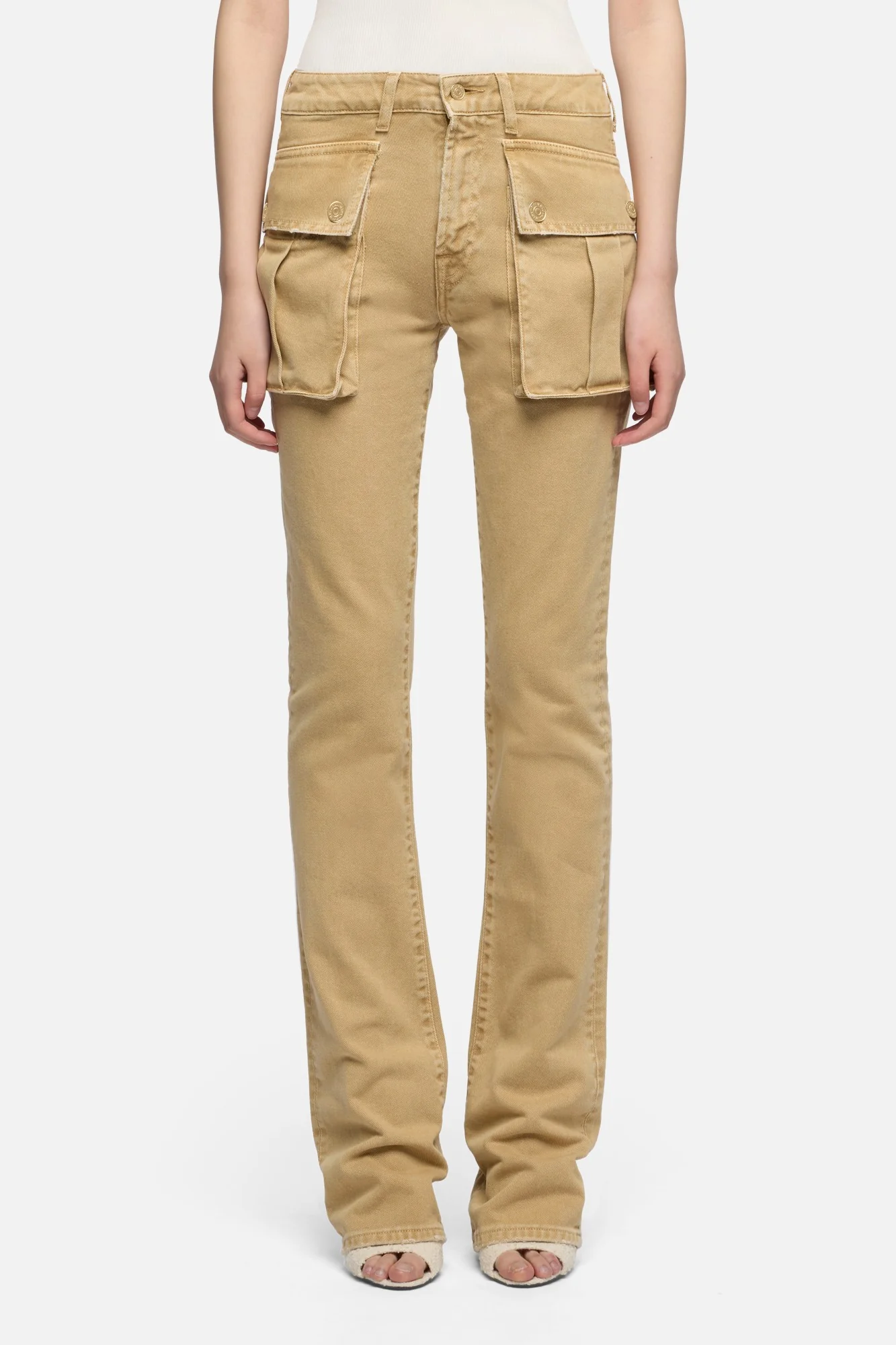 CARGO LOW SKINNY BOOT in Canvas Mocha - Image 3