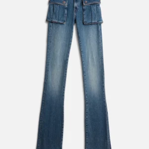 CARGO LOW SKINNY BOOT in Denim Velocity