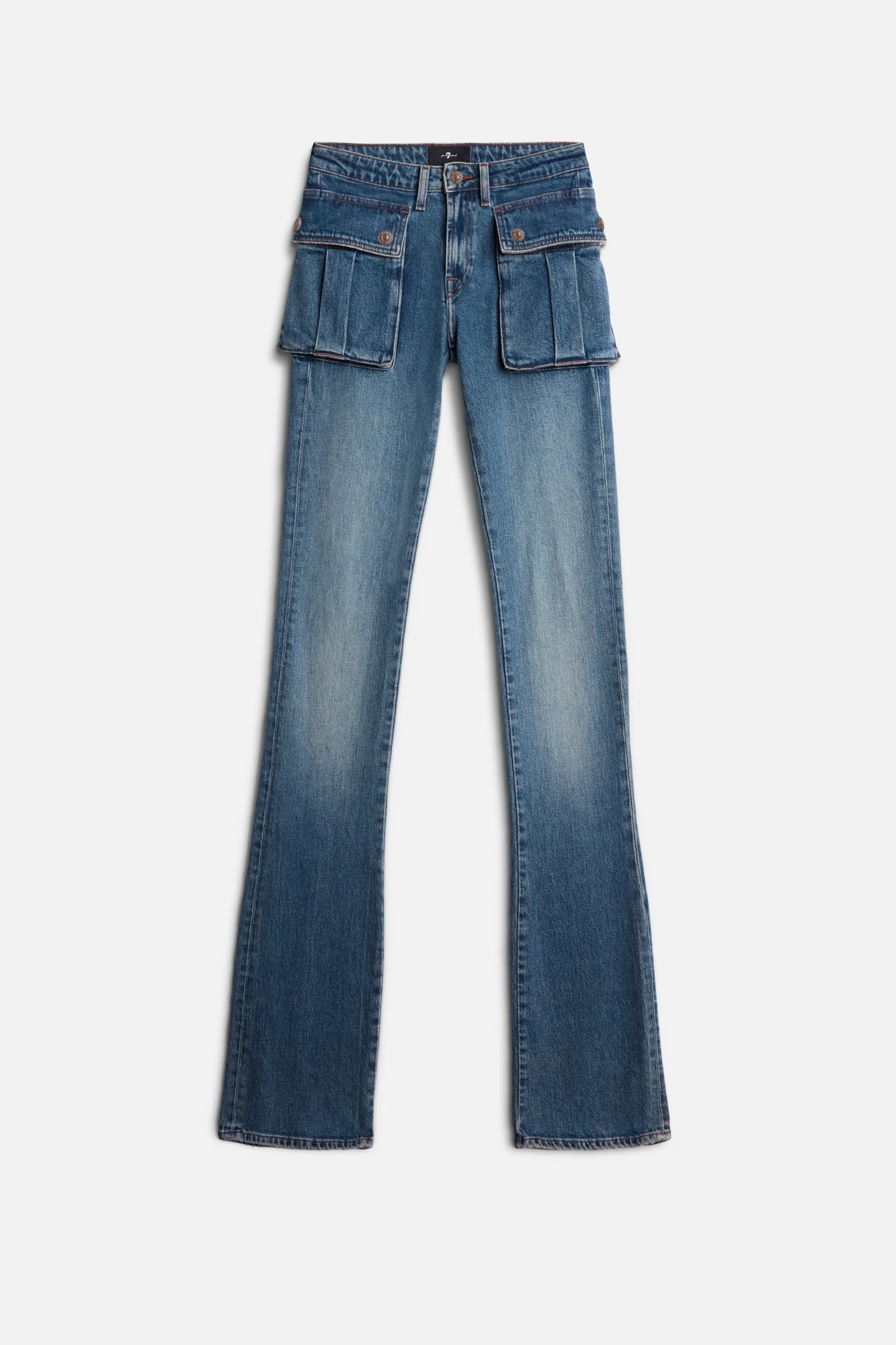 CARGO LOW SKINNY BOOT in Denim Velocity