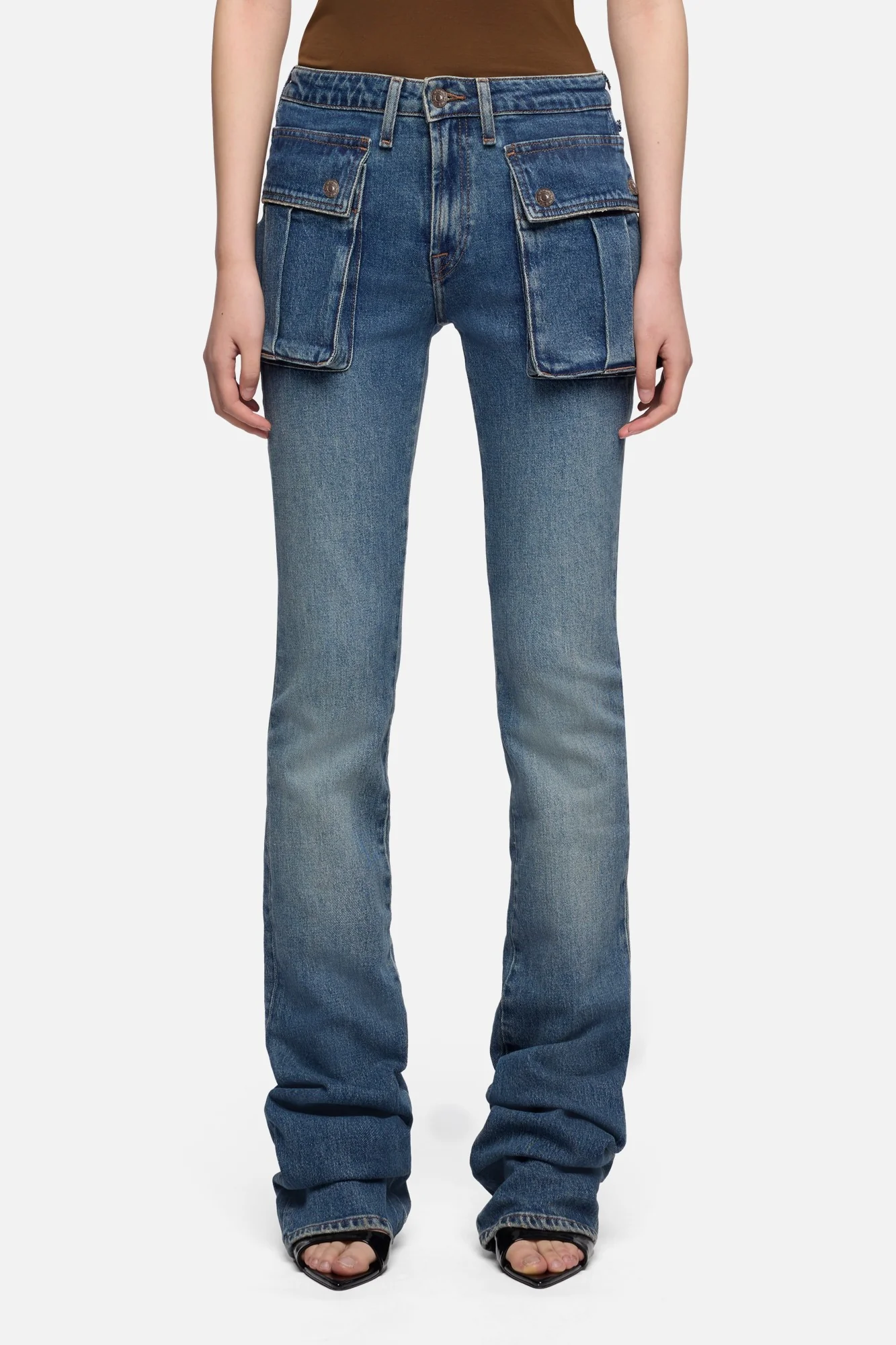 CARGO LOW SKINNY BOOT in Denim Velocity - Image 3