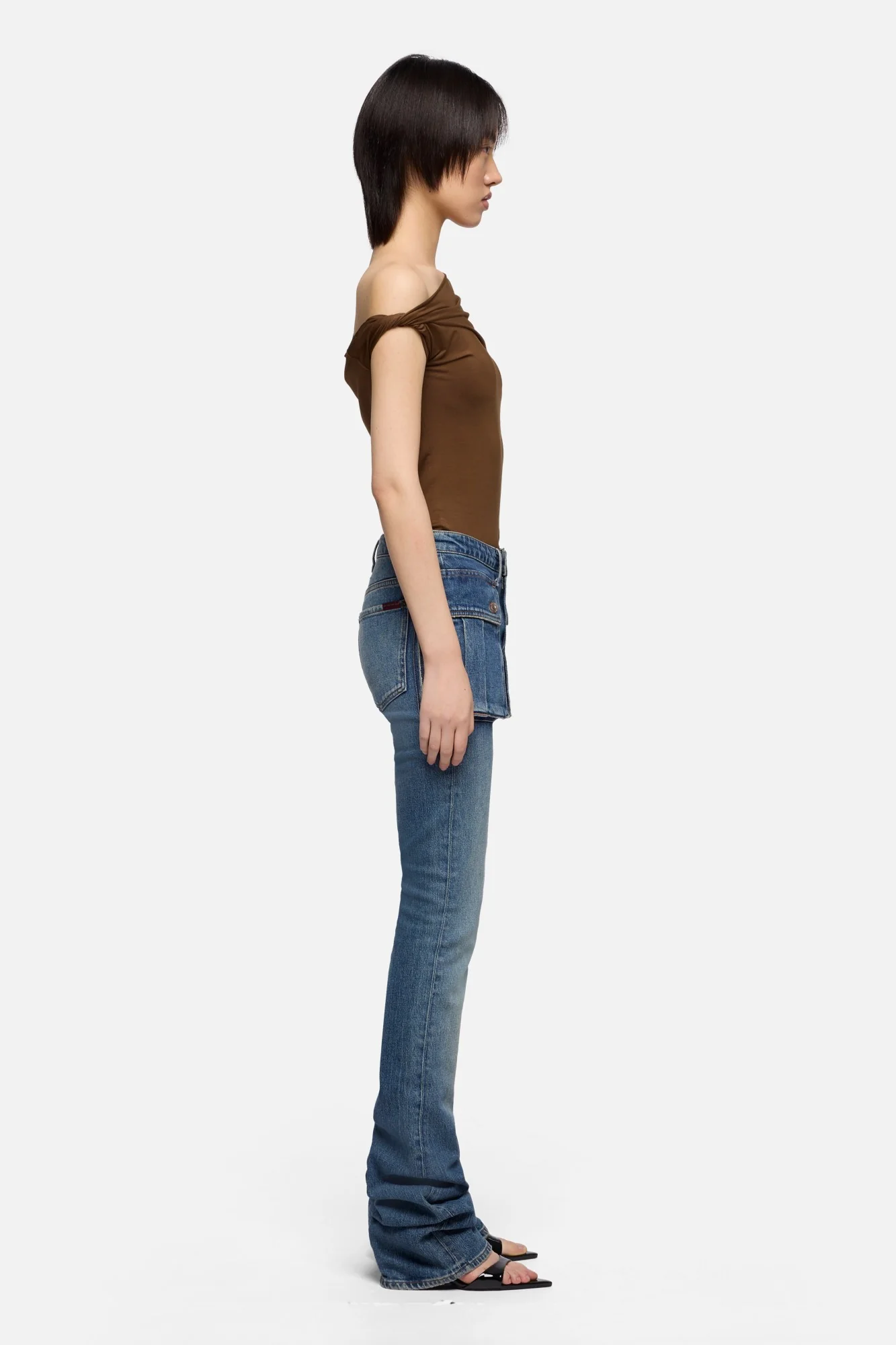 CARGO LOW SKINNY BOOT in Denim Velocity - Image 6