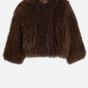 Shearling Fur Jacket in Brown