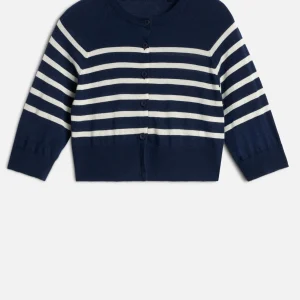 BUBBLE CARDIGAN in Cashmere Striped Ink