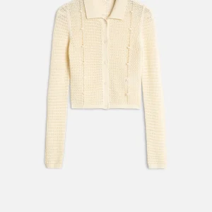BOBBLE CARDIGAN in Ecru