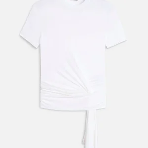 FITTED TWIST TEE in Lyocell Optical White