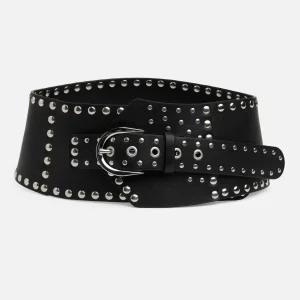 Studded Waist Belt in Black