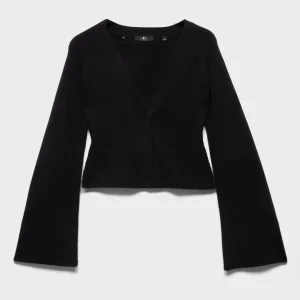LARGE RIB CARDIGAN in Cashmere Coal