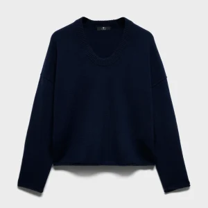 U-NECK SWEATER in Cashmere Midnight