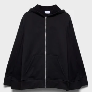 OVERSIZE ZIP HOODIE in Black