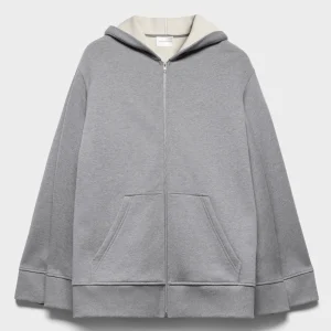 OVERSIZE ZIP HOODIE in Ash
