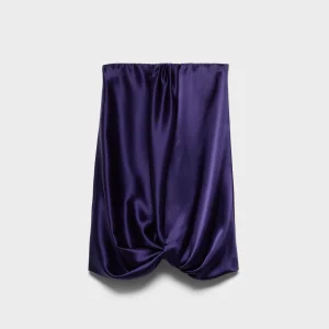 CINCH HEM MINI DRESS in Satin Icevine