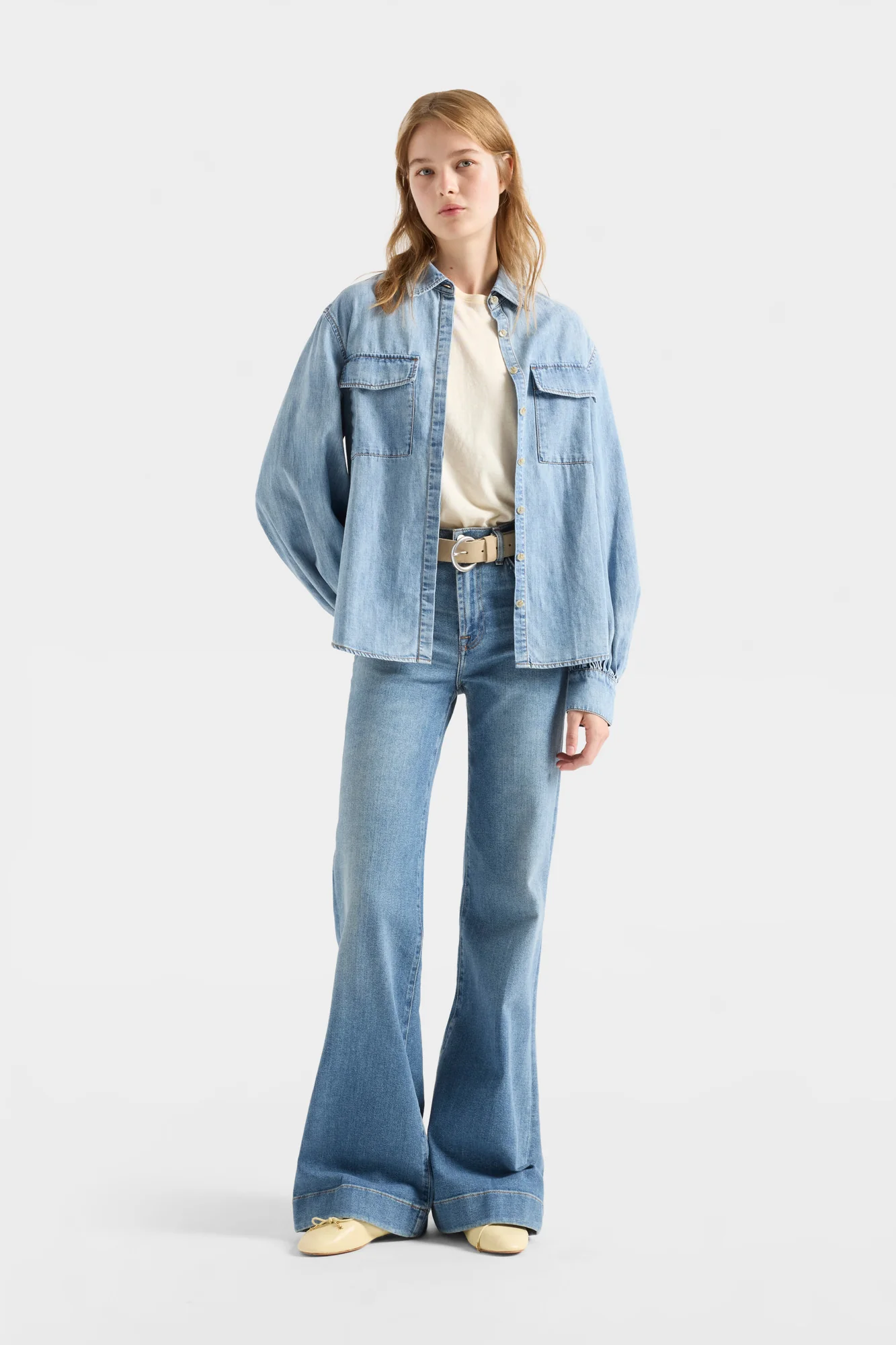 LONG SLEEVE REGULAR SHIRT in Denim Loft - Image 2