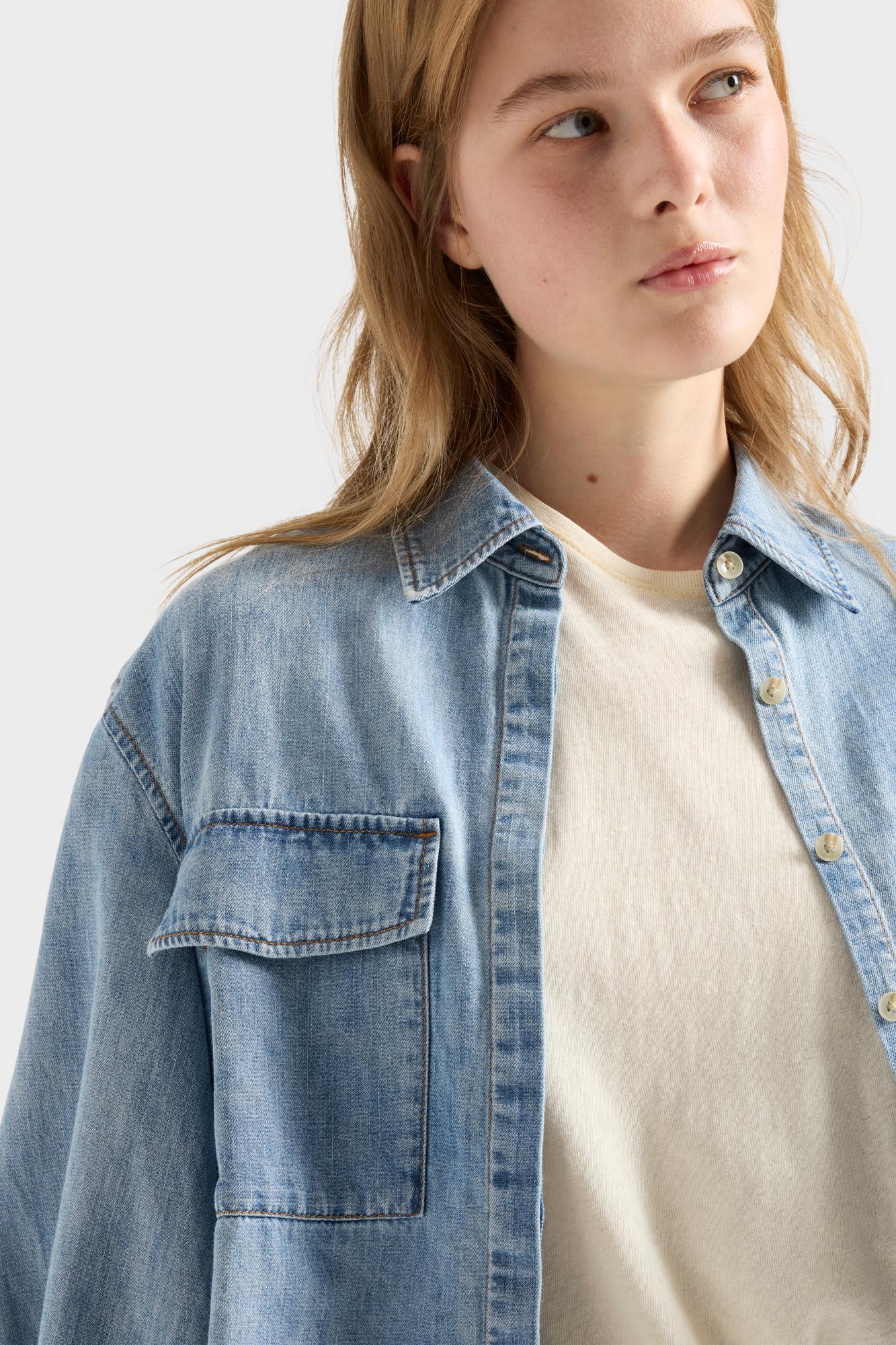 LONG SLEEVE REGULAR SHIRT in Denim Loft - Image 4
