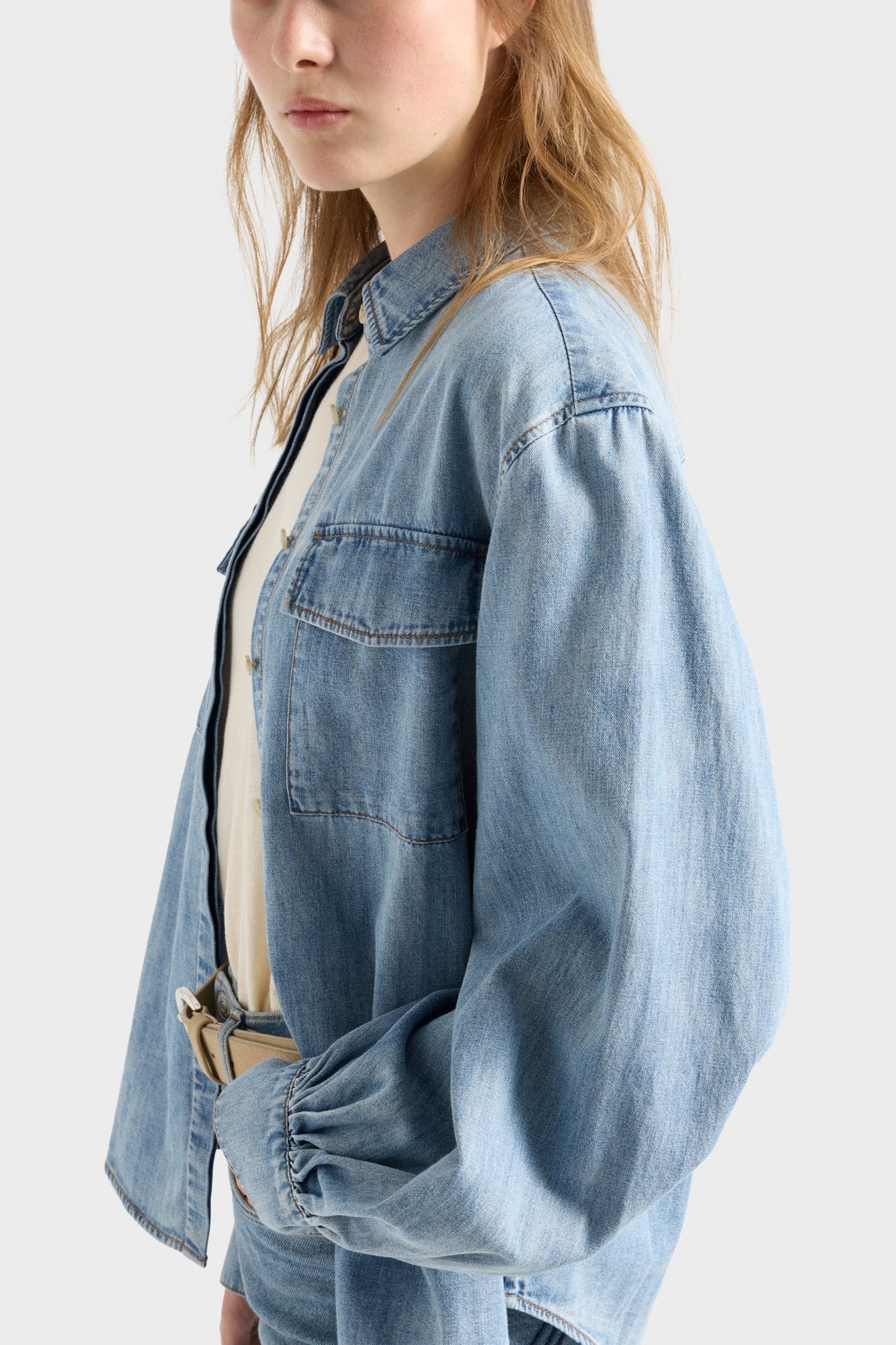LONG SLEEVE REGULAR SHIRT in Denim Loft - Image 6