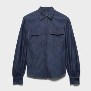 LONG SLEEVE REGULAR SHIRT in Denim Abyss