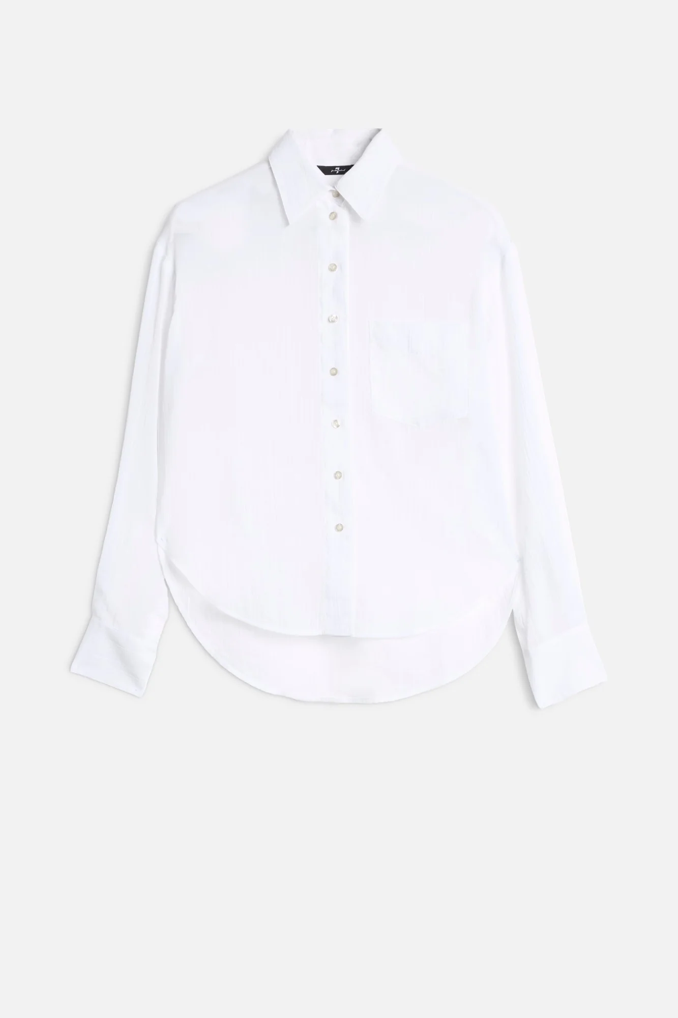 OVERSIZE BUTTON DOWN SHIRT in Cotton Voile Optical White