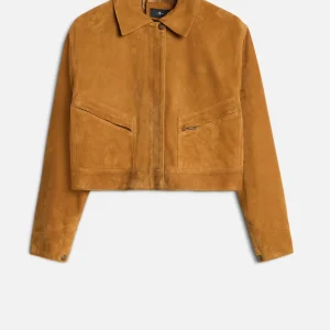 UTILITY JACKET in Suede Caramel