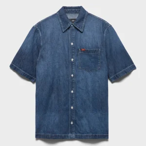 SHORT SLEEVE REGULAR SHIRT in Denim Duster