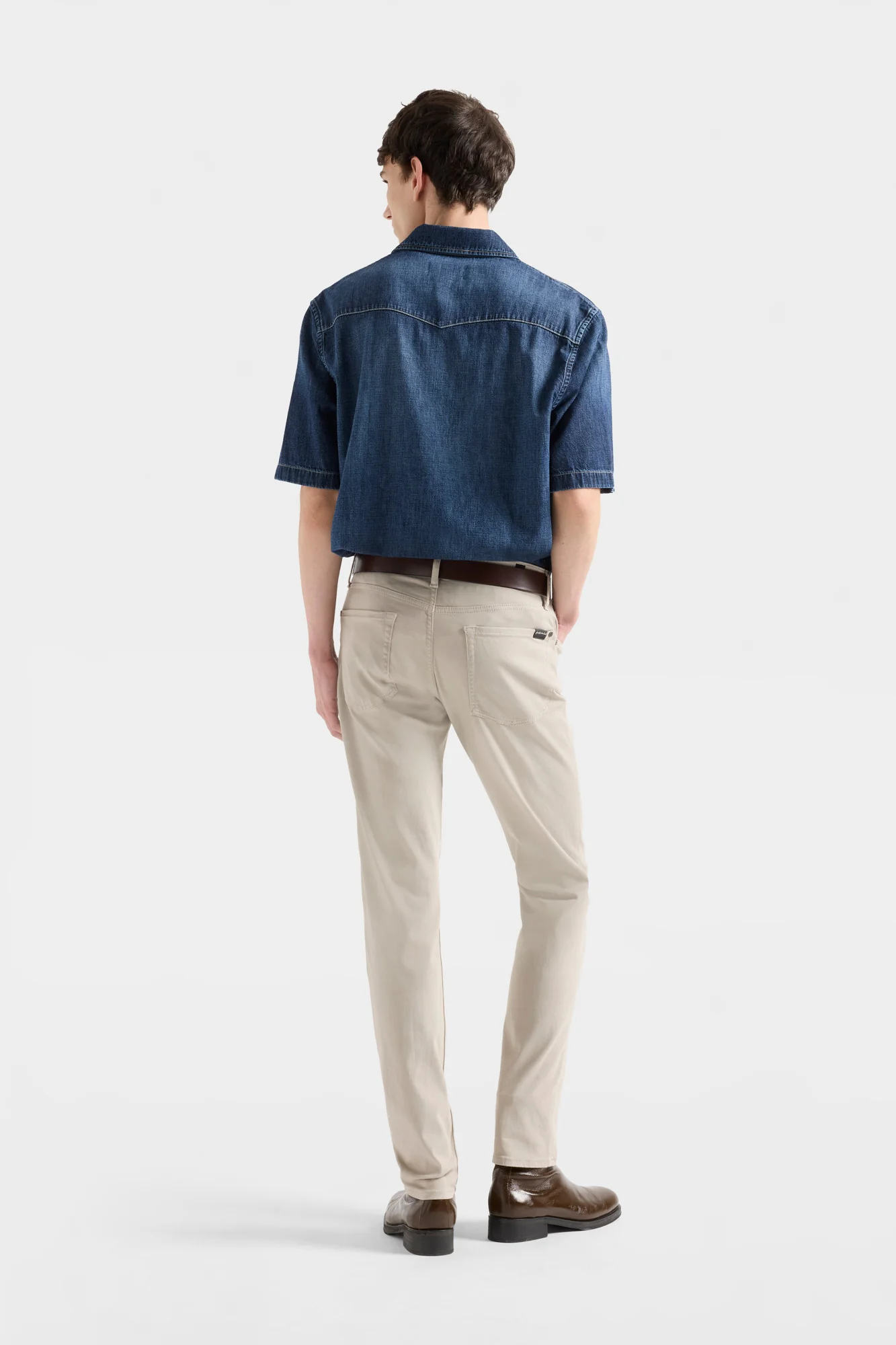 SHORT SLEEVE REGULAR SHIRT in Denim Duster - Image 5