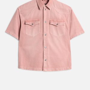 SHORT SLEEVE WESTERN OVERSHIRT in MANKIND Quartz