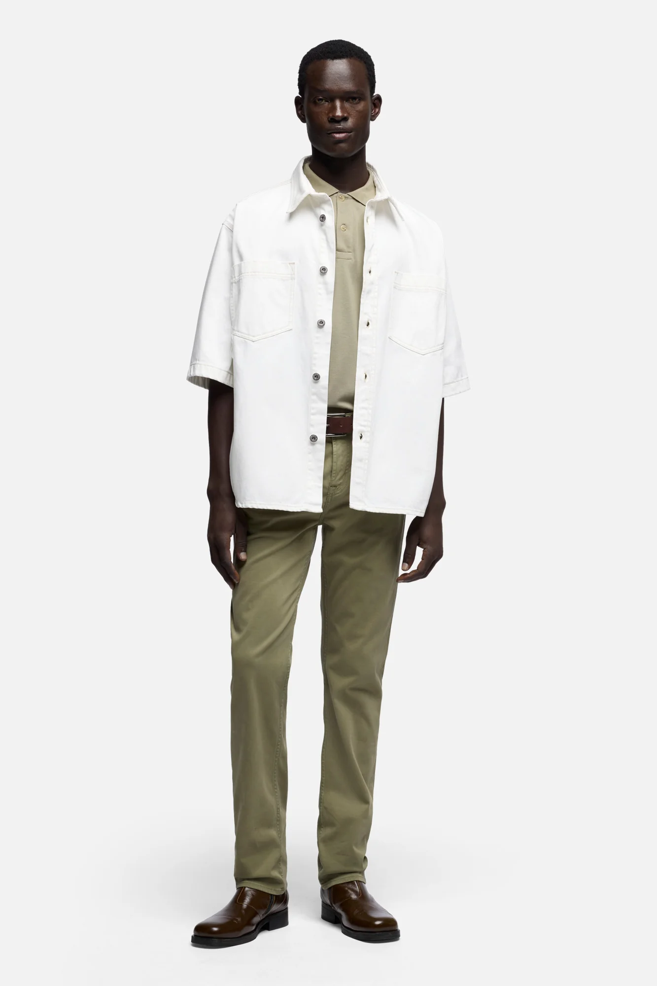 SHORT SLEEVE OVERSHIRT in Denim Salty - Image 2