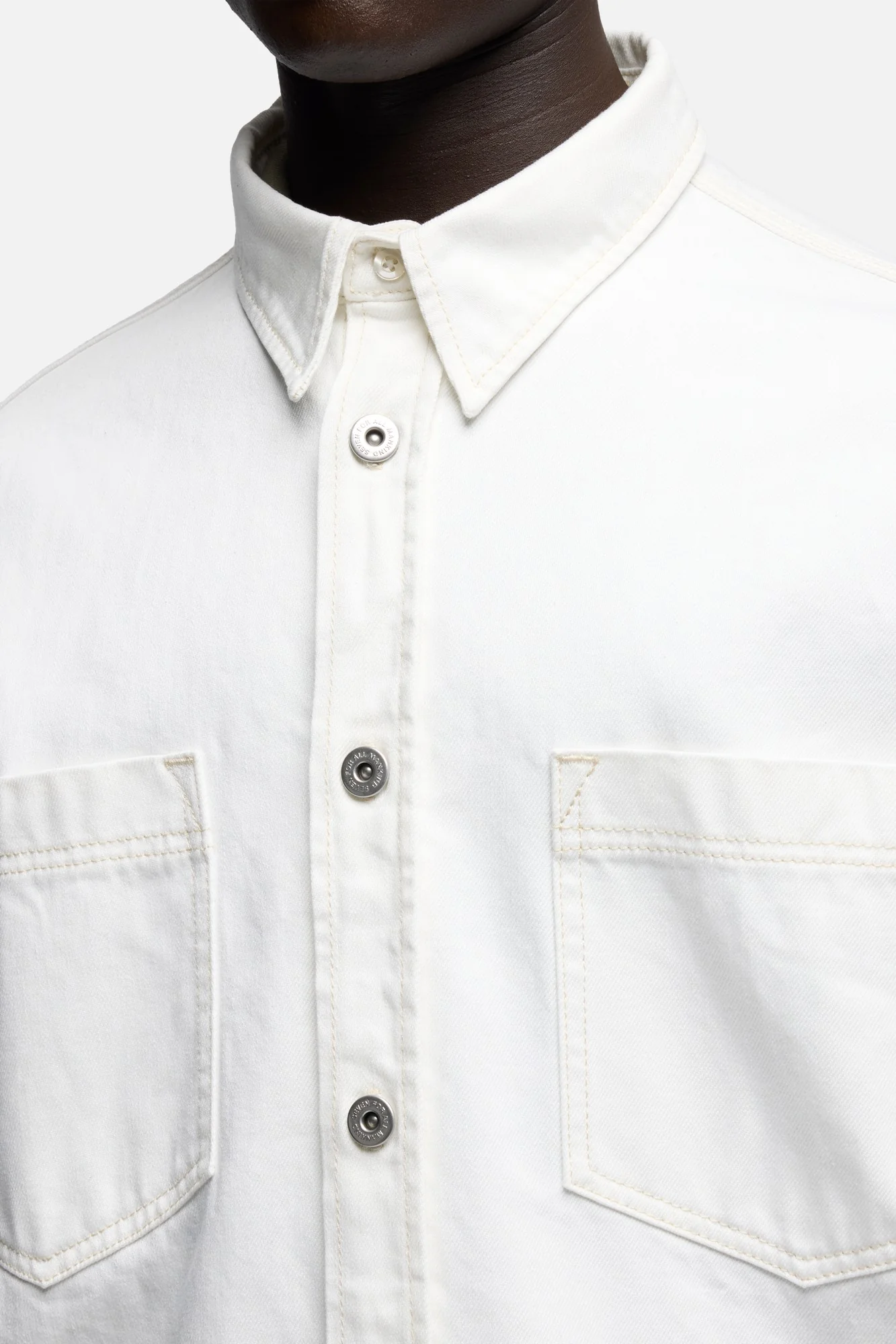 SHORT SLEEVE OVERSHIRT in Denim Salty - Image 4