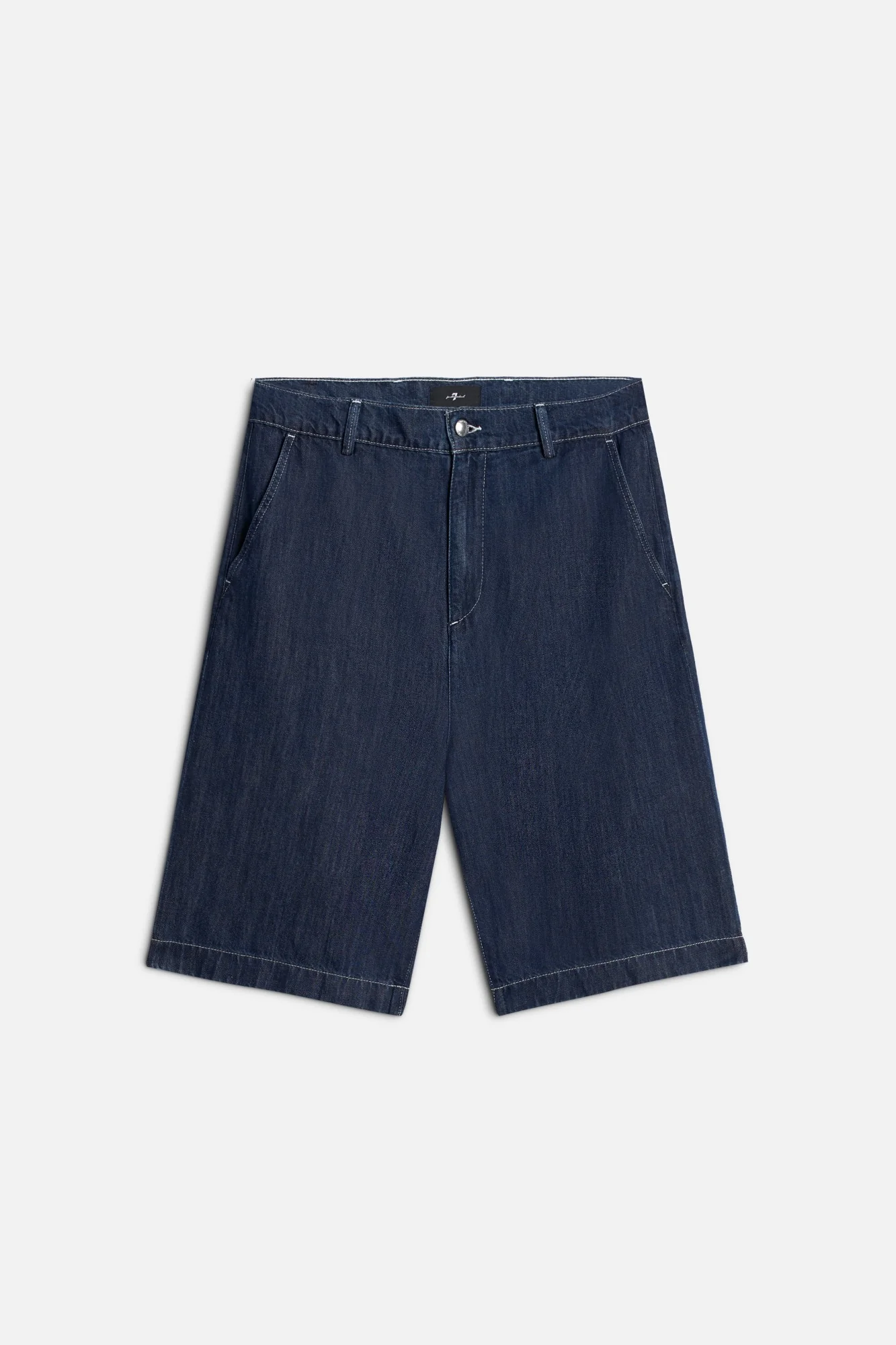 WIDE LEG CHINO SHORT in Indigo Linen Nocturnal