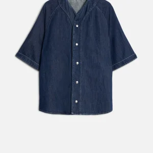 BASEBALL SHIRT in Indigo Linen Nocturnal