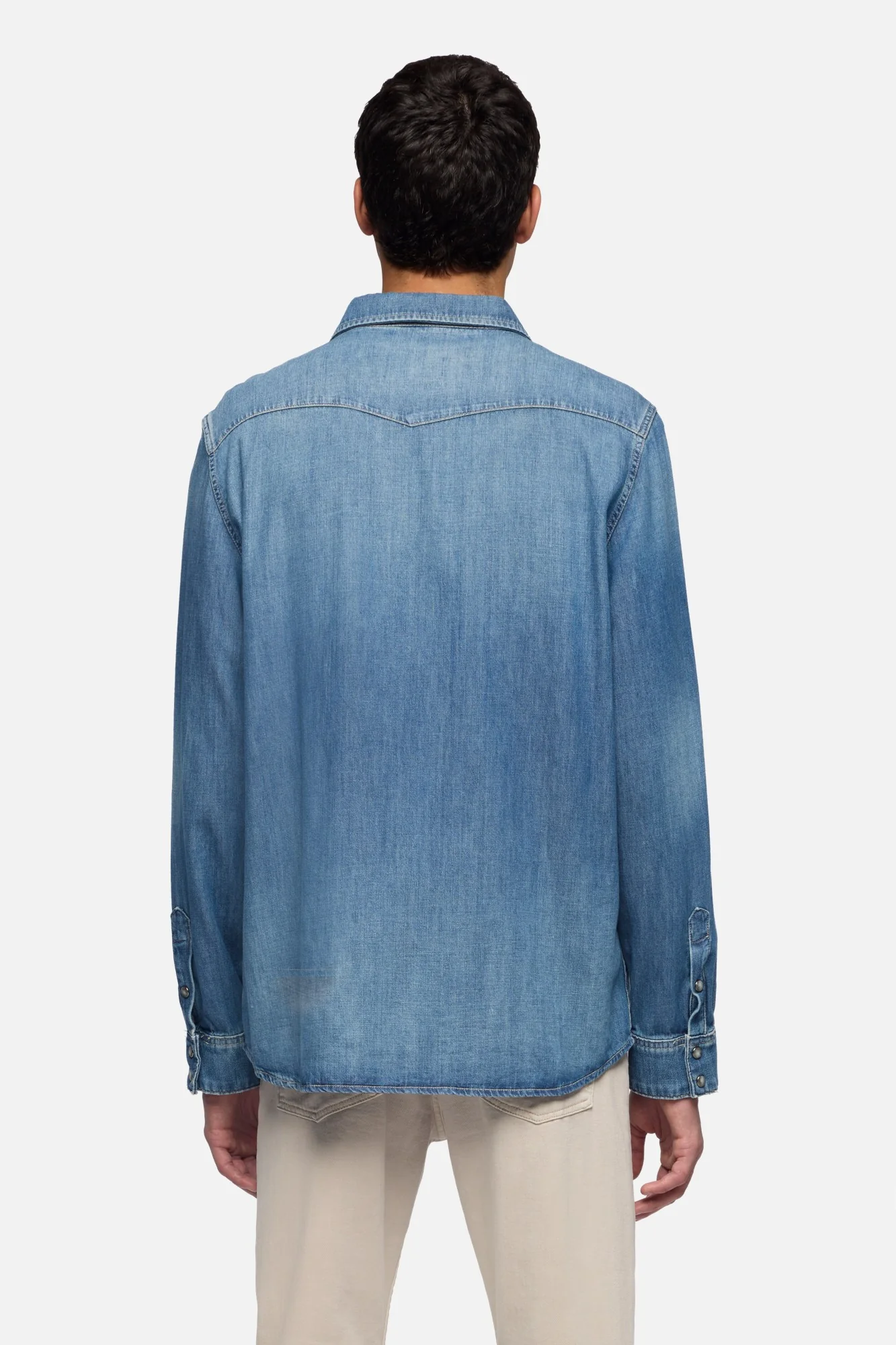 DENIM WESTERN SHIRT in Border - Image 5