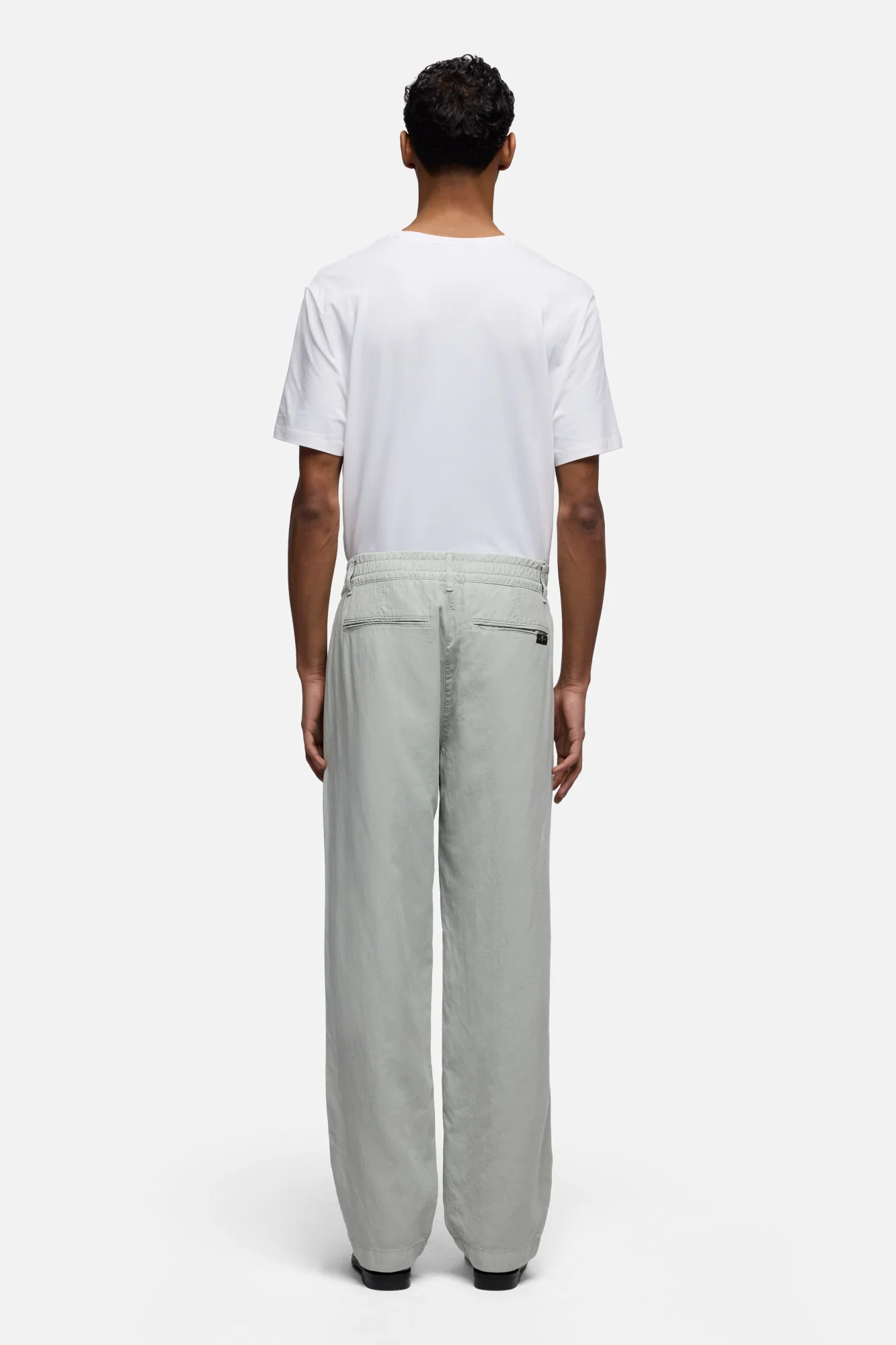 HYBRID JOGGER in Linen Blend Dusty Blue - Image 5